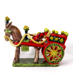 ca34 300x300 - Carretto siciliano con cavallo 18 x 24 (cod. CA34)