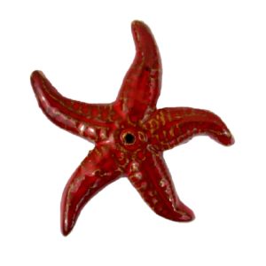 calamita stella marina rossa ceramica siciliana