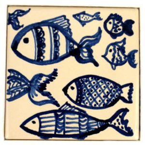 pesci-blu giardini naxos ceramica pesci moderni taormina